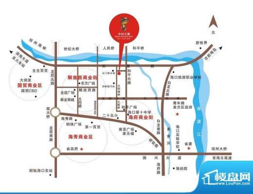 中汉大厦交通图