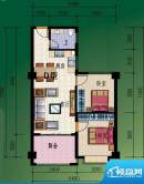 鼎基香榭D户型 2室1面积:68.00平米