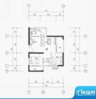 水滨花园D户型图 面积:0.00平米