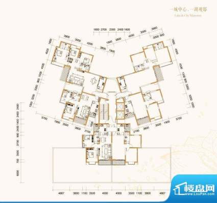 城湖憩园一号楼层平面积:0.00平米