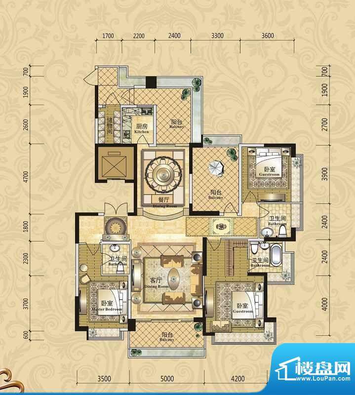 锦绣山河三期3栋2单面积:194.00平米