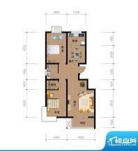 颐鑫居户型A 2室2厅面积:90.50平米