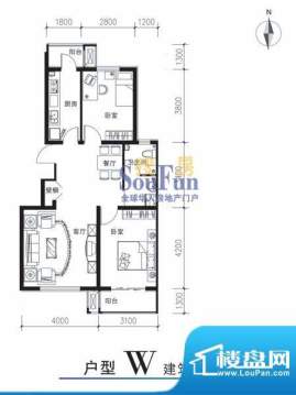 滨湖庄园W户型 2室2面积:87.00平米