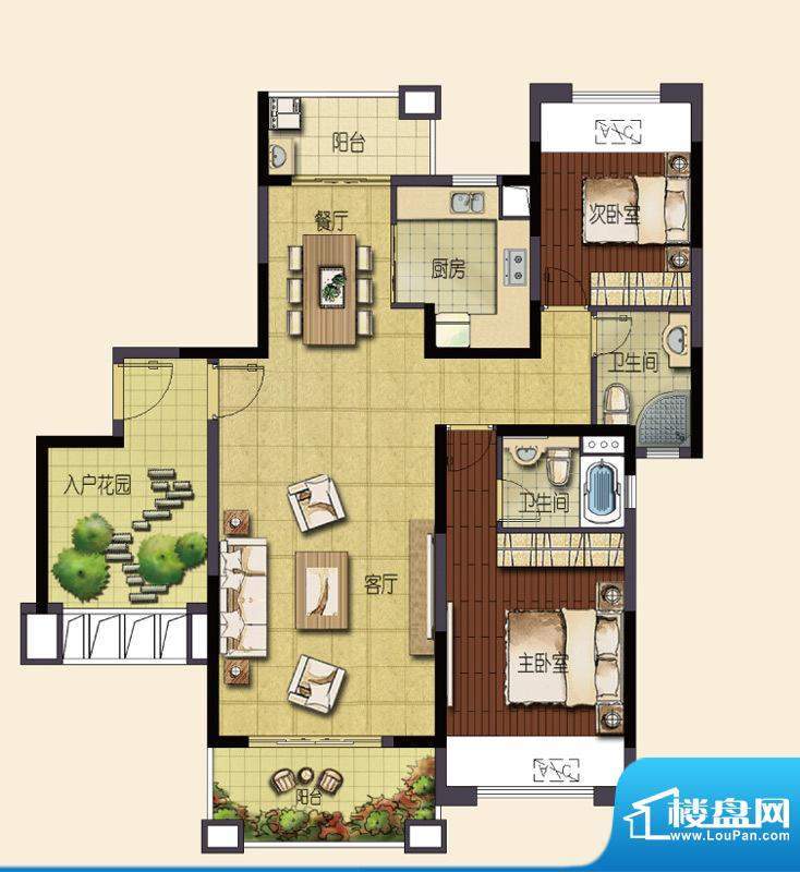 保利观湖国际一期11面积:121.00平米