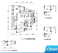 锦绣御园2栋A、B户型面积:200.00平米