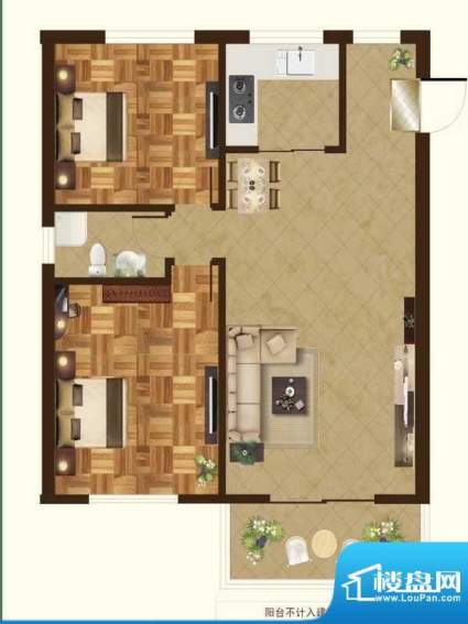 建盛福海城A户型图 面积:112.00平米