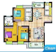 正元怡居A户型图 3室面积:134.00平米