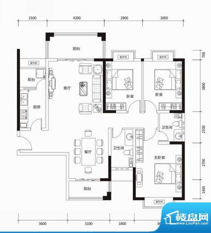 海岸郁金香花园7、8面积:137.85平米