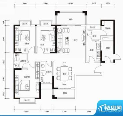 海岸郁金香花园7、8面积:142.97平米