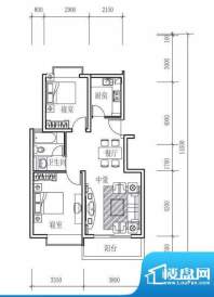 富甲逸品F户型图 2室面积:0.00平米