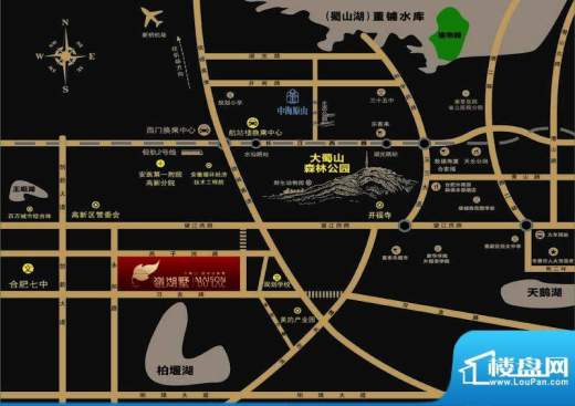 中海嶺湖墅项目交通图
