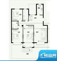东上城K户型图 3室2面积:124.00平米
