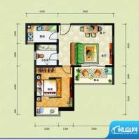 博鳌海威景苑B户型图面积:64.83平米