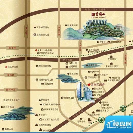 深业紫麟山花园实景图