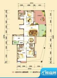 公园大地23栋05户型面积:186.00平米