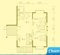 东海椰苑A2户型 2室面积:99.09平米