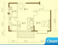 东海椰苑F1户型图 1面积:67.10平米