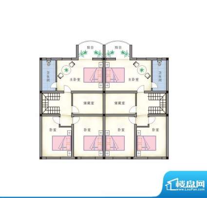 蓝洋温泉大河花园联面积:152.20平米