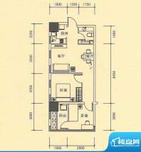 徽商优山美地H户型 面积:69.50平米