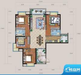 江湾兰庭A-1户型图 面积:144.00平米