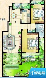 蓝海假日B1户型图 2面积:95.00平米