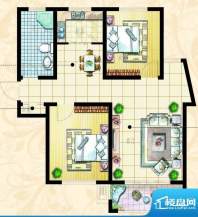 蓝海假日D3户型图 2面积:90.00平米