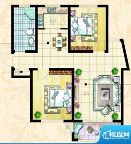 蓝海假日D3户型图 2面积:90.00平米