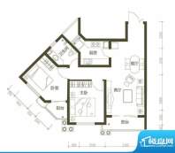 鼎城国翠B1户型图 2面积:85.49平米