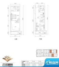 敏捷·上城国际D户型面积:46.00平米