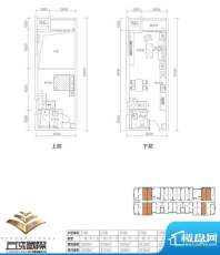 敏捷·上城国际C户型面积:51.00平米