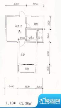 磁山颐生苑1#、10#B面积:62.36平米