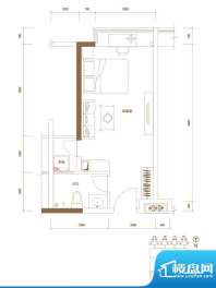世纪新城P1户型单身面积:37.00平米