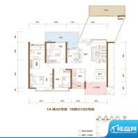 世纪新城1A栋1B栋02面积:116.03平米