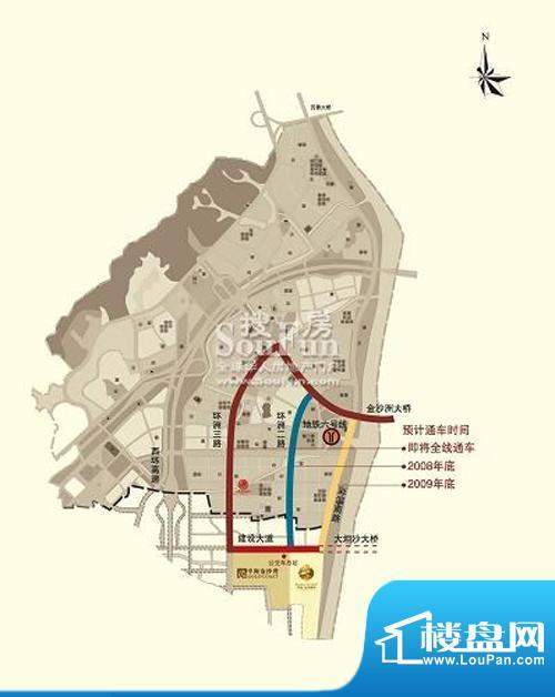 中海金沙熙岸交通图
