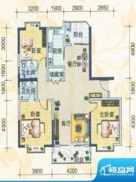 月亮城一、二期E-01面积:118.23平米