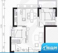 厚土珊瑚湾A栋E户型面积:76.79平米