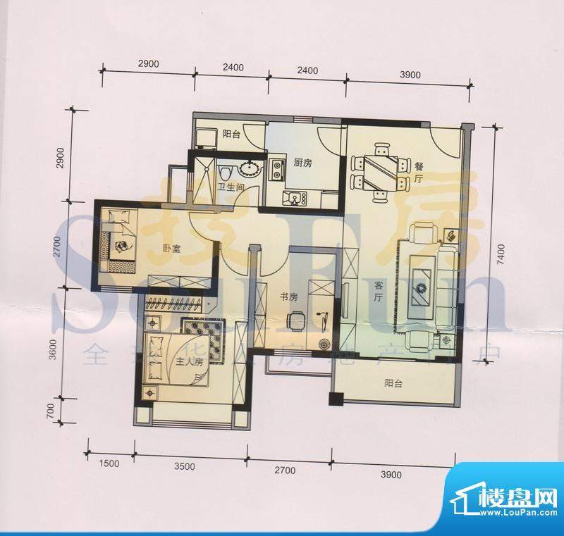 锦林山庄B6 4、5栋 面积:95.85平米