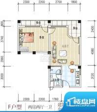 瑞佳万树阳光F户型图面积:84.91平米