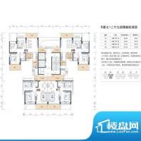 摩尔城B座7-29户型偶面积:89.36平米