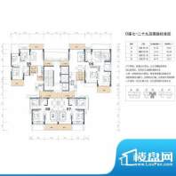 摩尔城D座7-29户型偶面积:89.56平米