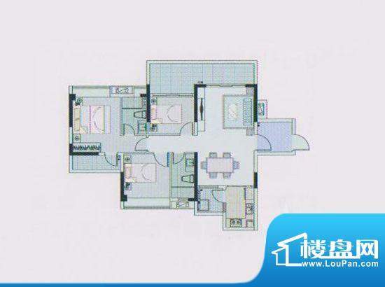 东凌广场A4栋03户型面积:73.00平米