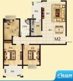 建源山海龙城M2户型面积:107.28平米