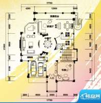 夏威夷海岸别墅B户型面积:1526.15平米