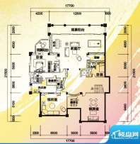 夏威夷海岸别墅B户型面积:1526.15平米