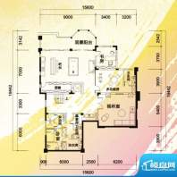 夏威夷海岸别墅C户型面积:1668.19平米