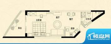 盛世双帆1-05户型图面积:48.72平米