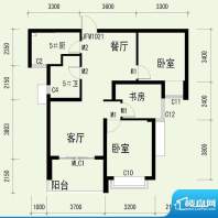 国奥天地3号楼2单元面积:88.64平米