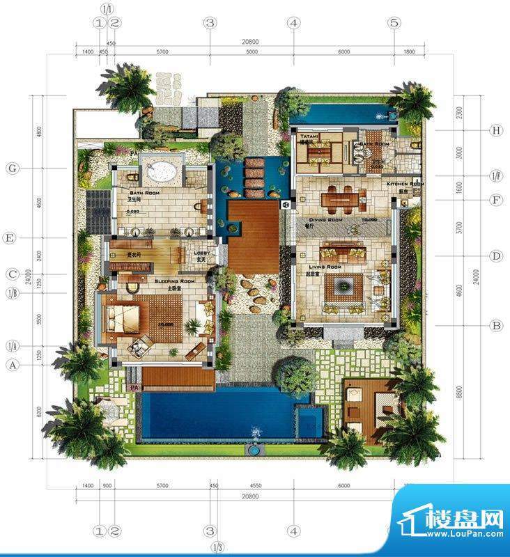 香水湾1号A2户型图 面积:0.00平米