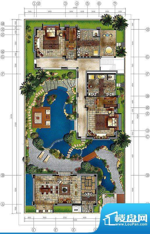 香水湾1号D3户型图 面积:276.73平米