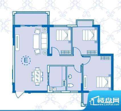 东海城E户型图 3室2面积:101.00平米